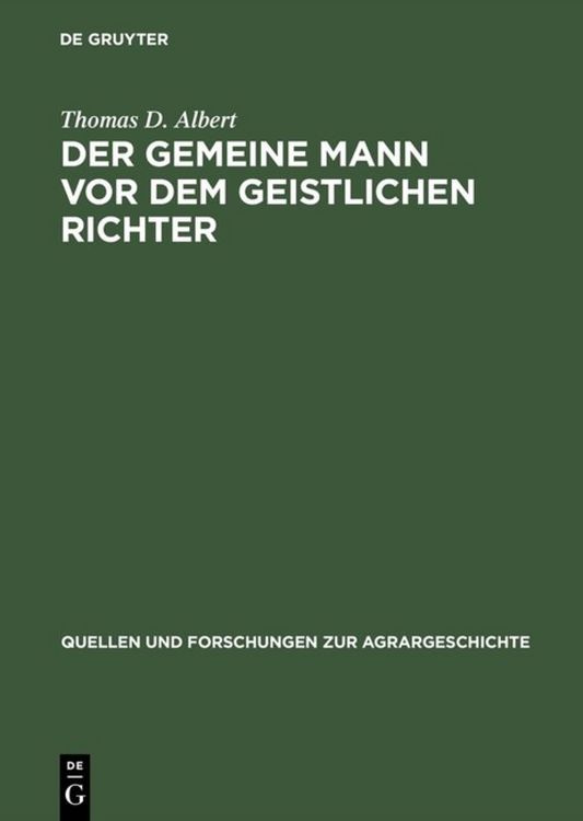 Produktbild: Der gemeine Mann vor dem geistlichen Richter