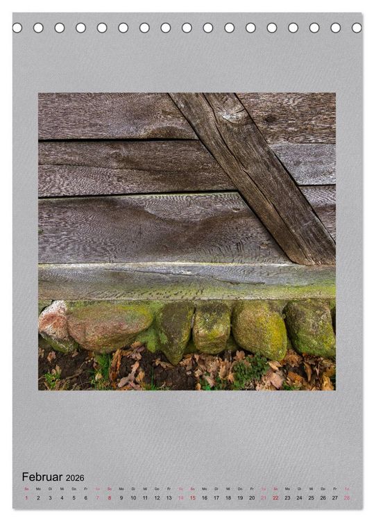 Produktbild: Holz in alten Verbindungen (Tischkalender 2026 DIN A5 hoch), CALVENDO Monatskalender