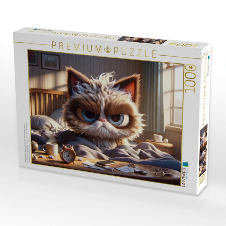Produktbild: CALVENDO Puzzle Morgendlicher Katzenjammer: Der Weckruf des Lebens | 1000 Teile Lege-Gr&ouml;&szlig;e 64x48cm Foto-Puzzle f&uuml;r gl&uuml;ckliche Stunden