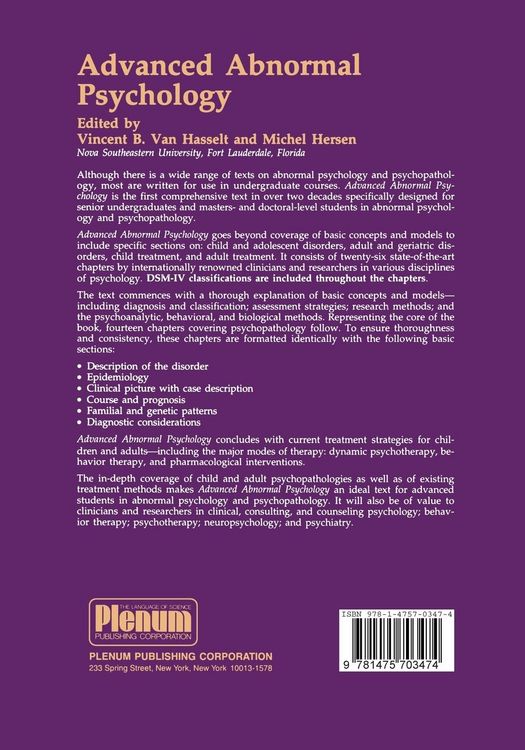 Produktbild: Advanced Abnormal Psychology