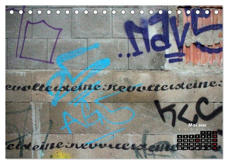 Produktbild: Street-Art 2026 / CH-Version (Tischkalender 2026 DIN A5 quer), CALVENDO Monatskalender