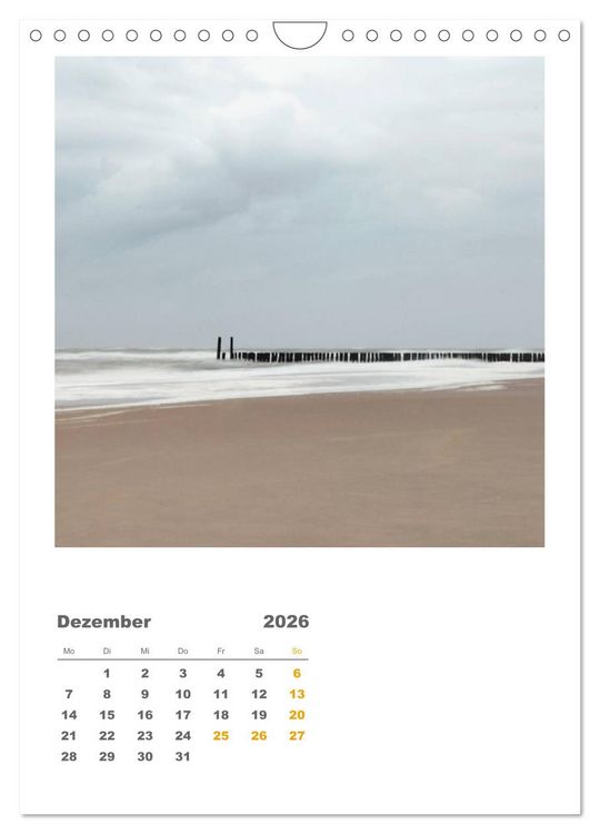 Produktbild: Hollands Strandparadies Zeeland (Wandkalender 2026 DIN A4 hoch), CALVENDO Monatskalender