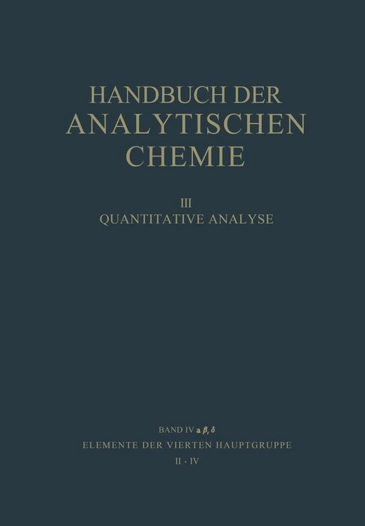 Produktbild: Elemente der Vierten Hauptgruppe II &middot; IV Germanium &middot; Blei