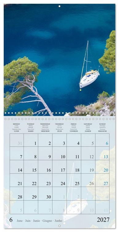 Produktbild: Calanques Coins de Paradis (Calendrier mural carr&eacute; 2027 30x30 cm) Calendrier double avec une page pour vos prises de notes