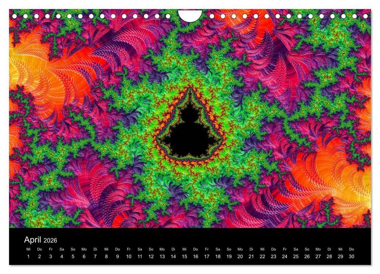 Produktbild: Fraktale - Farben - Formen 2026 (Wandkalender 2026 DIN A4 quer), CALVENDO Monatskalender