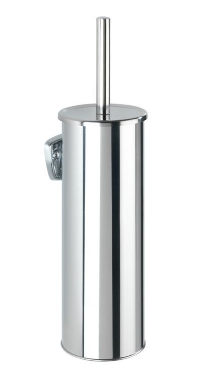 Produktbild: WC-Garnitur Mod. Basic, geschlossen, aus rostfreiem, gl&auml;nzendem Edelstahl