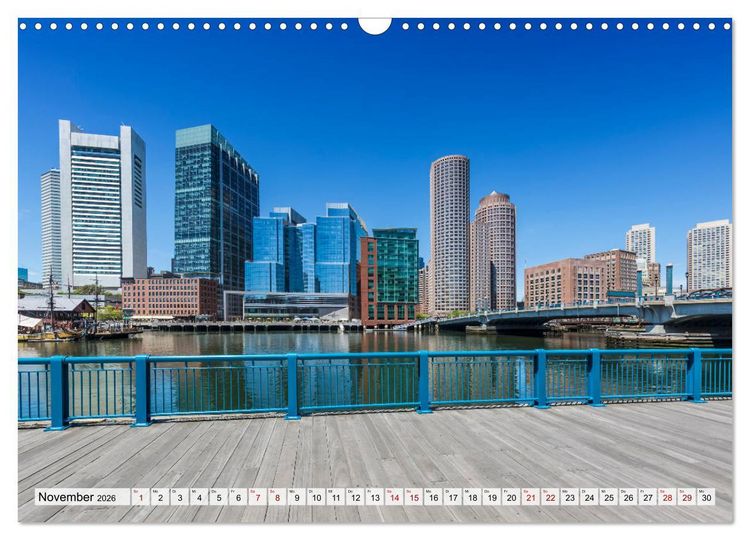 Produktbild: Stadtansichten aus Boston (Wandkalender 2026 DIN A3 quer), CALVENDO Monatskalender