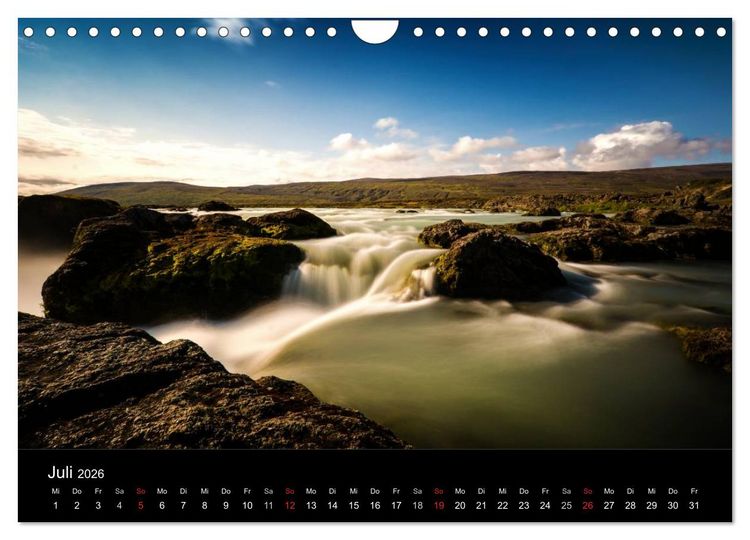 Produktbild: Island - Wundervolle Landschaften (Wandkalender 2026 DIN A4 quer), CALVENDO Monatskalender