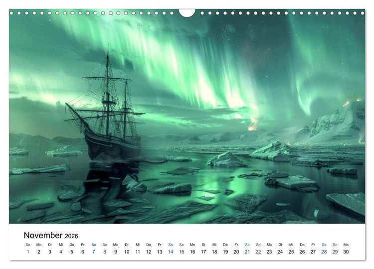 Produktbild: Aurora Borealis - Der Zauber der Nordlichter (Wandkalender 2026 DIN A3 quer), CALVENDO Monatskalender