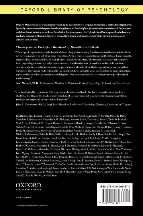 Produktbild: The Oxford Handbook of Quantitative Methods, Volume 1