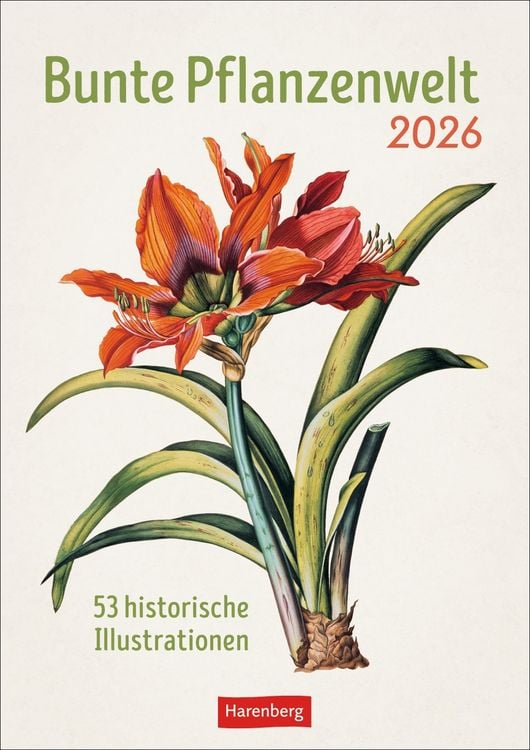 Produktbild: Bunte Pflanzenwelt Wochenplaner 2026 - 53 historische Illustrationen