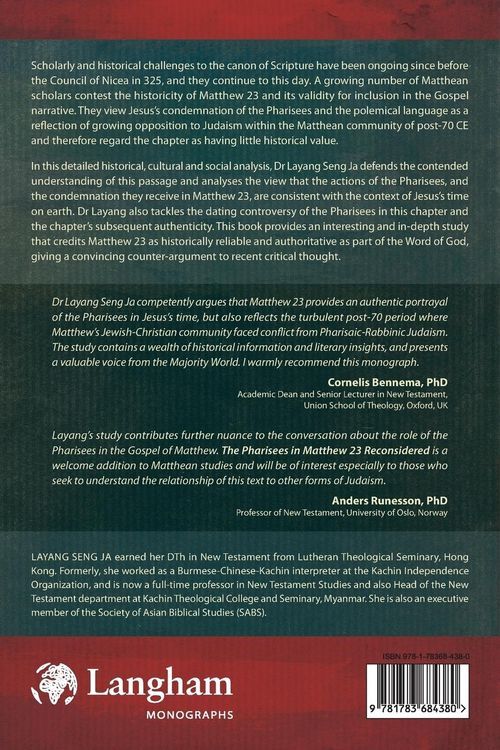 Produktbild: The Pharisees in Matthew 23 Reconsidered