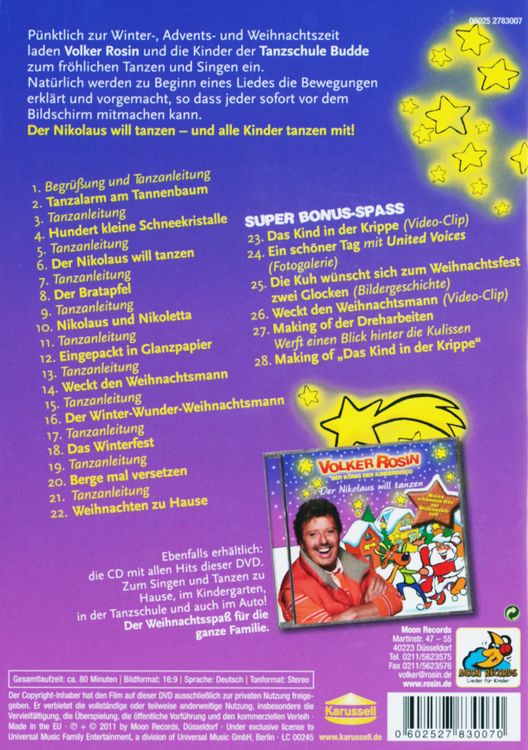 Produktbild: Volker Rosin - Der Nikolaus will tanzen