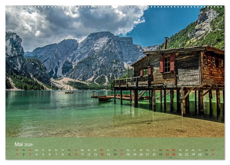 Produktbild: Dolomiten - Bezaubernde Giganten (hochwertiger Premium Wandkalender 2026 DIN A2 quer), Kunstdruck in Hochglanz
