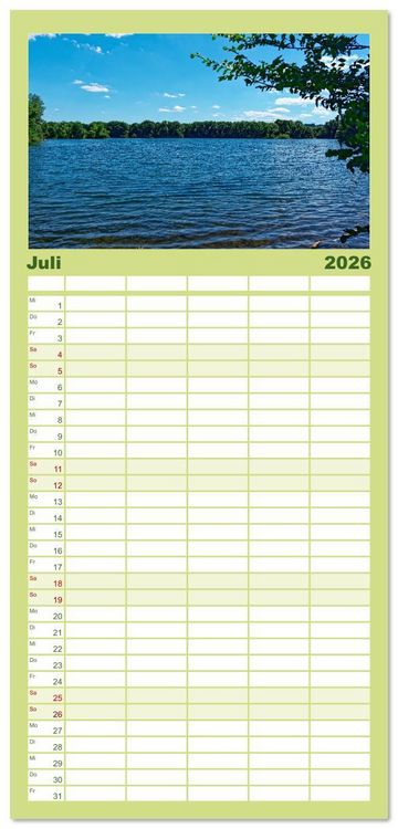 Produktbild: Familienplaner 2026 - Hennef - Stadt der 100 D&ouml;rfer mit 5 Spalten (Wandkalender, 21 x 45 cm) CALVENDO