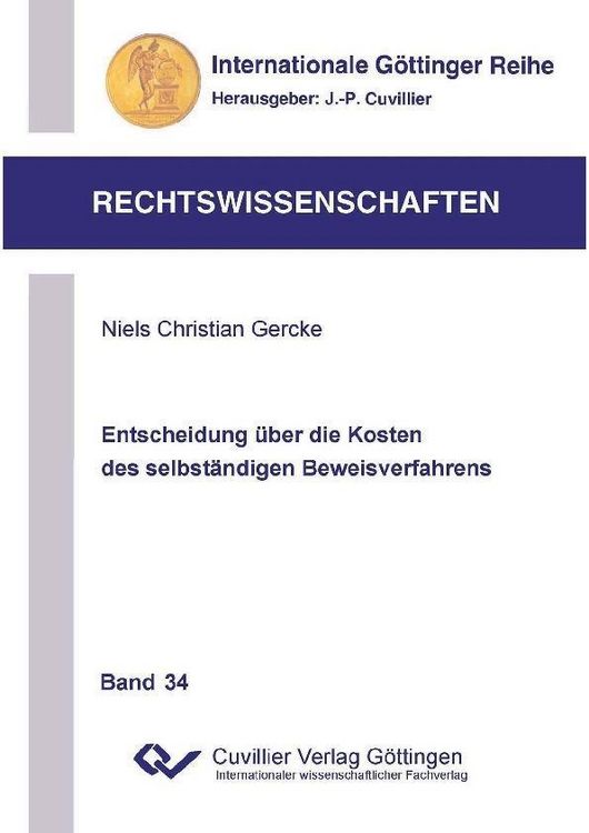 Produktbild: Entscheidung &uuml;ber die Kosten des selbst&auml;ndigen Beweisverfahrens