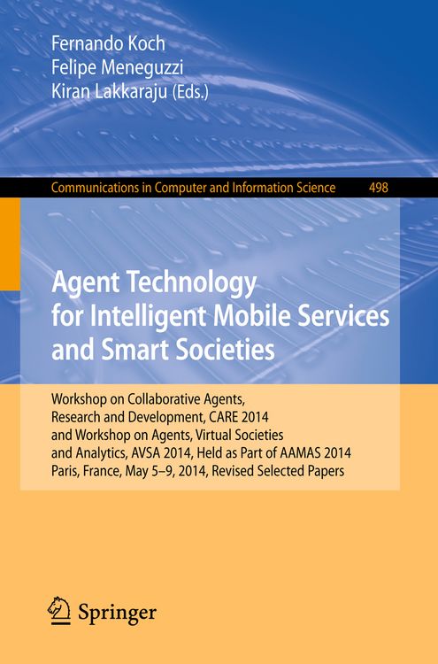 Produktbild: Agent Technology for Intelligent Mobile Services and Smart Societies