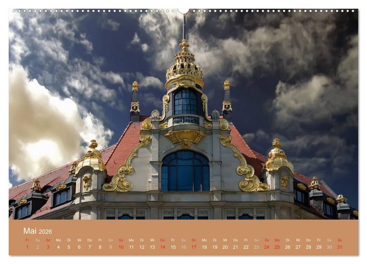 Produktbild: Leipzig - Vom Jugendstil zum Art Deco (hochwertiger Premium Wandkalender 2026 DIN A2 quer), Kunstdruck in Hochglanz