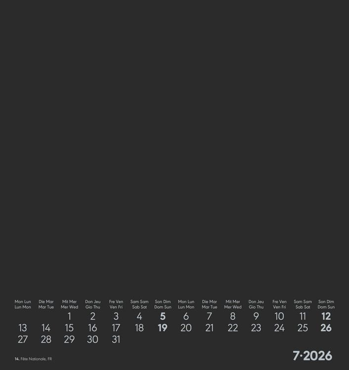 Produktbild: Kreativ-Kalender schwarz 2026 - 16x17 cm - Foto, Malen, Basteln - datiert - Kreativkalender - Foto-Kalender - Alpha Edition