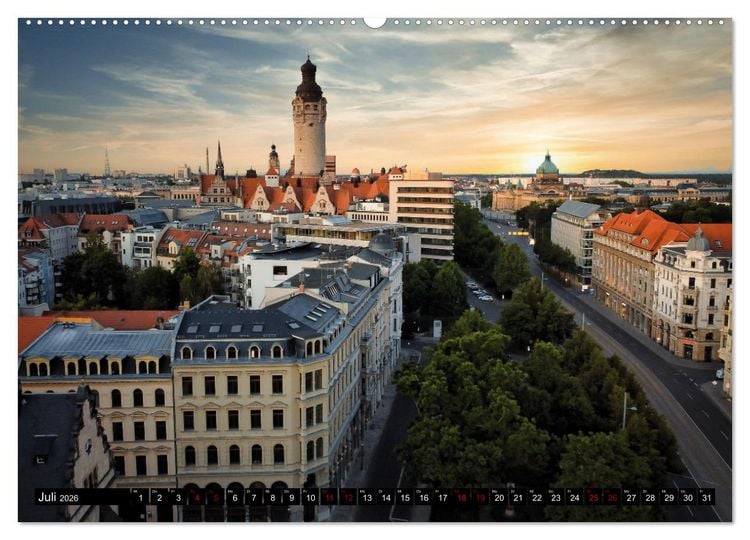Produktbild: Leipzig Kalender Perspektiven (Wandkalender 2026 DIN A2 quer), CALVENDO Monatskalender