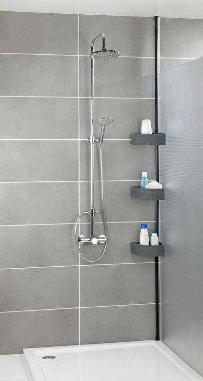 Produktbild: Teleskop-Eckregal Mod. Villata, mit 3 K&ouml;rben aus hochwertigem Polyresin
