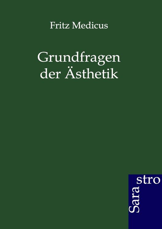 Produktbild: Grundfragen der &Auml;sthetik