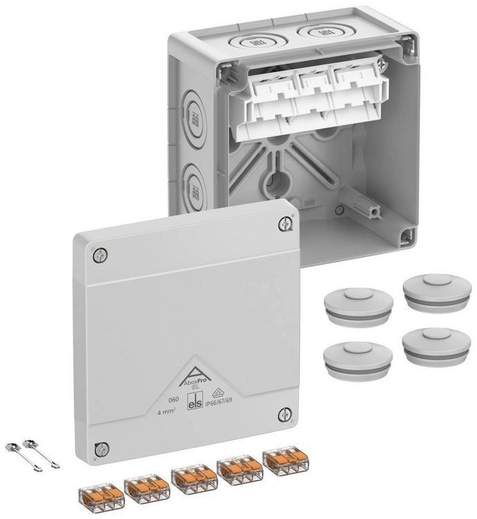 Produktbild: Spelsberg 40444001 Abzweigkasten (L x B x H) 127 x 127 x 75mm Grau IP66, IP67, IP69 1St.