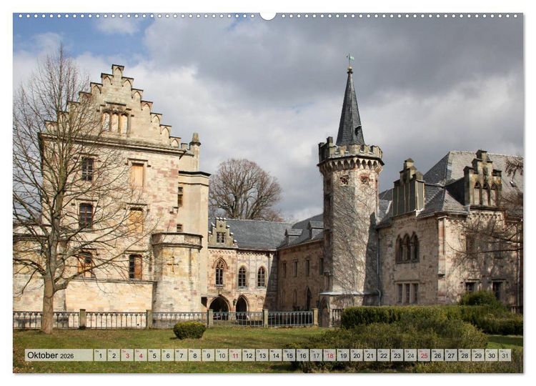 Produktbild: Geheimnisse ostdeutscher Kultur - Schl&ouml;sser und Burgen (hochwertiger Premium Wandkalender 2026 DIN A2 quer), Kunstdruck in Hochglanz