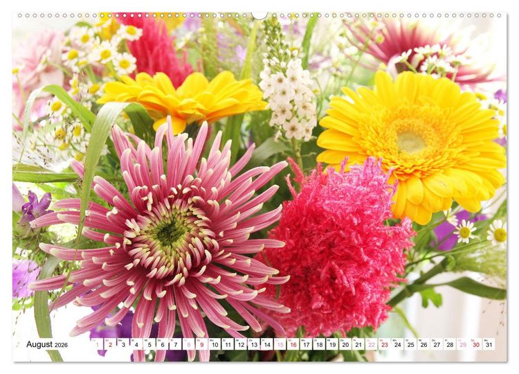 Produktbild: Blumenpracht - Bl&uuml;ten und Str&auml;u&szlig;e (hochwertiger Premium Wandkalender 2026 DIN A2 quer), Kunstdruck in Hochglanz