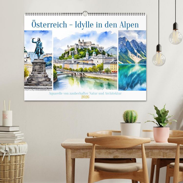 Produktbild: &Ouml;sterreich - Idylle in den Alpen (Wandkalender 2026 DIN A2 quer), CALVENDO Monatskalender