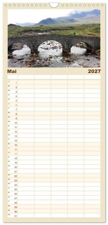 Produktbild: Familienplaner 2027 - Isle of Skye - Schottlands Inseln mit 5 Spalten (Wandkalender, 21 x 45 cm) CALVENDO
