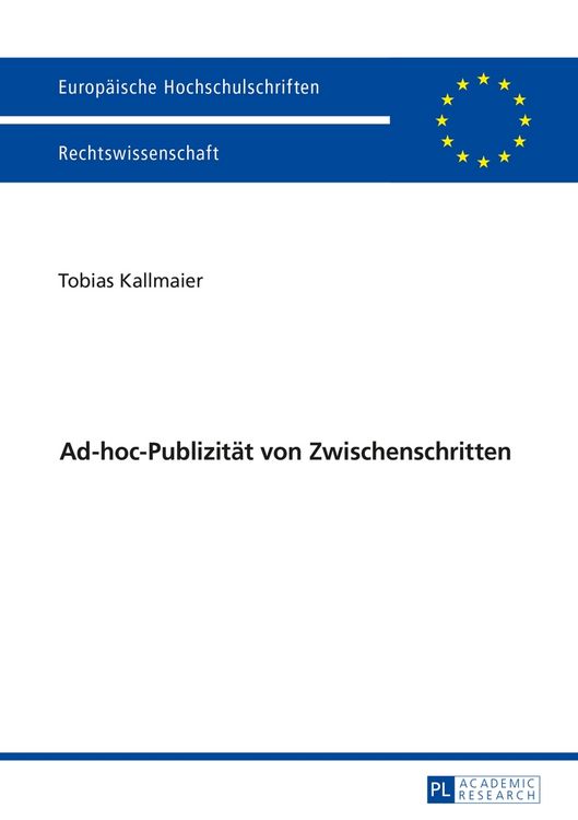 Produktbild: Ad-hoc-Publizit&auml;t von Zwischenschritten