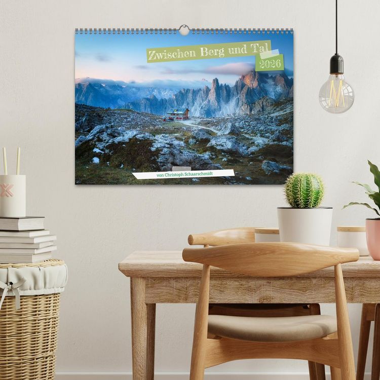 Produktbild: Zwischen Berg und Tal (Wandkalender 2026 DIN A3 quer), CALVENDO Monatskalender
