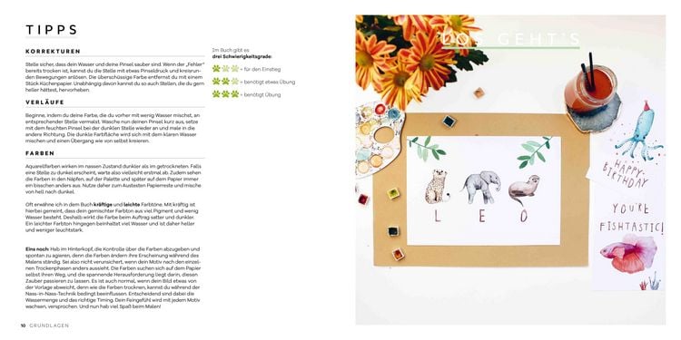 Produktbild: 50 x Watercolor Tiere