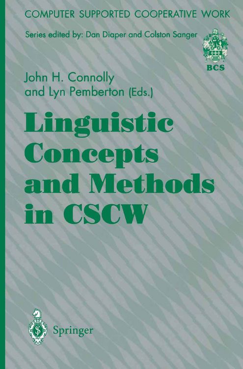 Produktbild: Linguistic Concepts and Methods in CSCW