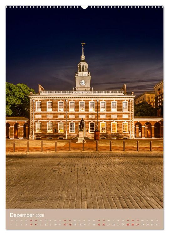 Produktbild: PHILADELPHIA Besondere Augenblicke erleben (Wandkalender 2026 DIN A2 hoch), CALVENDO Monatskalender