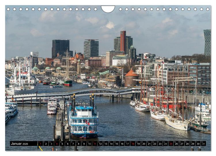 Produktbild: Hansestadt Hamburg (Wandkalender 2026 DIN A4 quer), CALVENDO Monatskalender