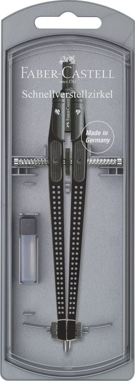 Produktbild: Faber-Castell Schnellverstell-Zirkel GRIP schwarz