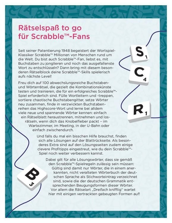 Produktbild: Scrabble&trade;-R&auml;tselblock "to go"