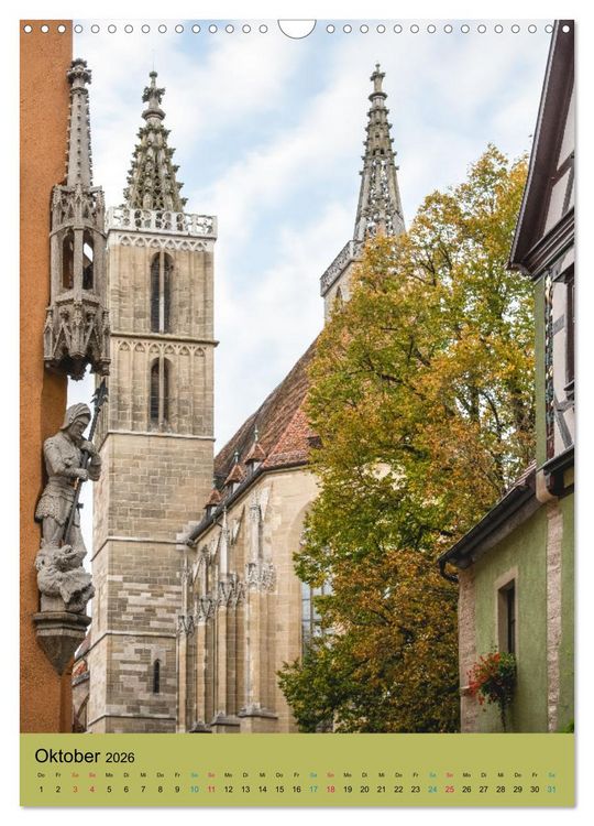 Produktbild: Rothenburg ob der Tauber (Wandkalender 2026 DIN A3 hoch), CALVENDO Monatskalender