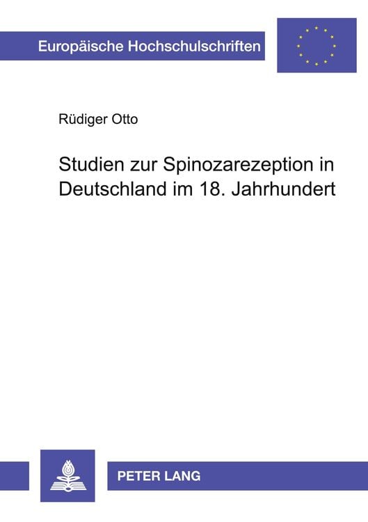 Produktbild: Studien zur Spinozarezeption in Deutschland im 18. Jahrhundert