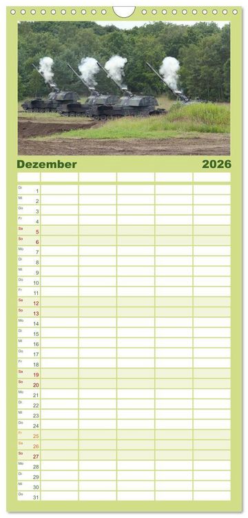 Produktbild: Familienplaner 2026 - Panzerstahl auf der Heide &ndash; Das Heer legt wieder los mit 5 Spalten (Wandkalender, 21 x 45 cm) CALVENDO
