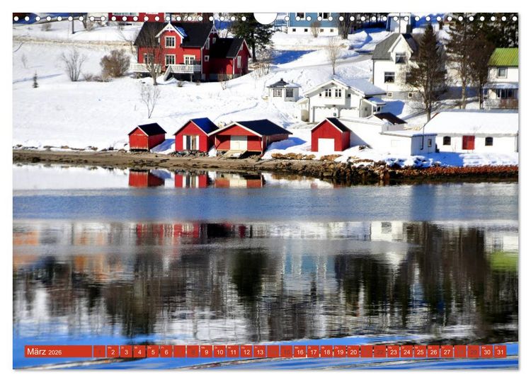 Produktbild: Hurtigruten - Unterwegs mit dem Postschiff (Wandkalender 2026 DIN A3 quer), CALVENDO Monatskalender