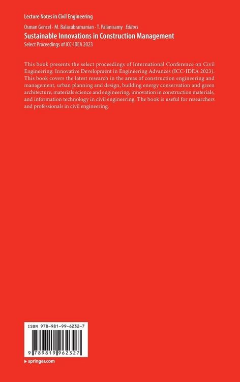 Produktbild: Sustainable Innovations in Construction Management