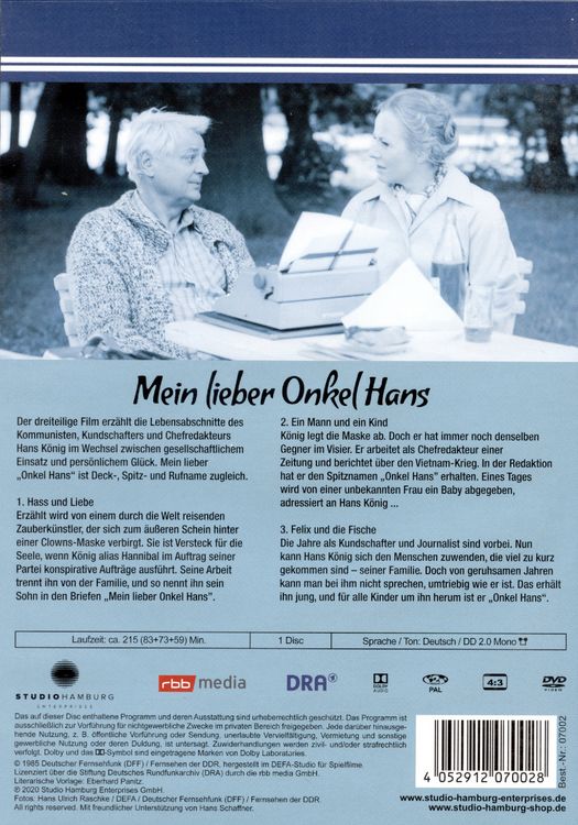 Produktbild: Mein lieber Onkel Hans (DDR TV-Archiv)