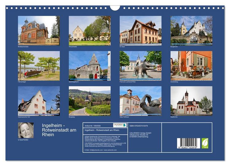 Produktbild: Ingelheim - Rotweinstadt am Rhein (Wandkalender 2026 DIN A3 quer), CALVENDO Monatskalender