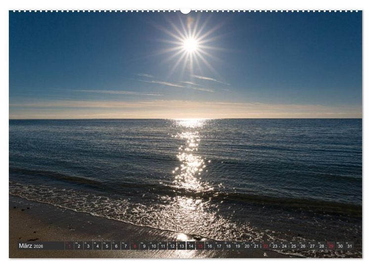 Produktbild: Blick aufs ruhige Meer (hochwertiger Premium Wandkalender 2026 DIN A2 quer), Kunstdruck in Hochglanz