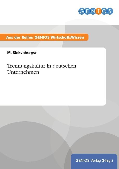 Produktbild: Trennungskultur in deutschen Unternehmen