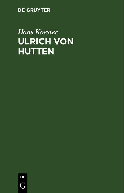 Produktbild: Ulrich von Hutten