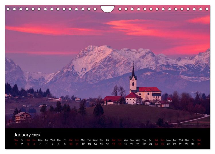 Produktbild: Mountains of Slovenia (Wall Calendar 2026 DIN A4 landscape), CALVENDO 12 Month Wall Calendar
